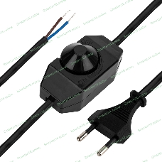 Сетевой шнур с диммером Rexant 2х0,75 мм², 2 м черный