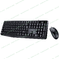 Комплект клавиатура+мышь Genius KM-170 проводной, USB, 1000 DPI, чёрный