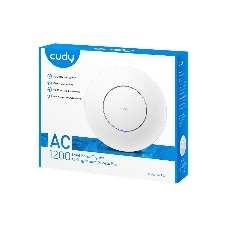Точка доступа Cudy AC1200 Dual Band Gigabit Ceiling Mount Access Point, MT7621DAN+MT7613B+MT7603E, 867Mbps at 5GHz + 300Mbps at 2.4GHz, 1 x GbE RJ45 Port, Support 12V DC or 802.3af PoE or Passive PoE, Internal Antennas, 48V passive PoE adapter included, Cudy Mesh Support