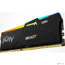 Оперативная память Kingston Fury Beast RGB, DDR5, 64GB (2x32GB), 5600 MHz, CL36, с радиатором, RGB, черный