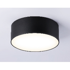 Потолочный светодиодный светильник Ambrella light FV5513 BK черный LED 15W 3000K D120*58 (Без ПДУ)