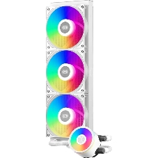 Система охлаждения Water Cooling System PCCooler DA360 Pro ARGb WH (300W, 360мм, белый, ARGb/Fans: 3x120мм, 75.8CFM, 33.7dBA, 2200RPM/Pump height 57мм, 28dBA, 3000RPM, Rad thickness 27мм/S: 1851, 1700, 1200, 20XX, 115X, AM5, AM4)