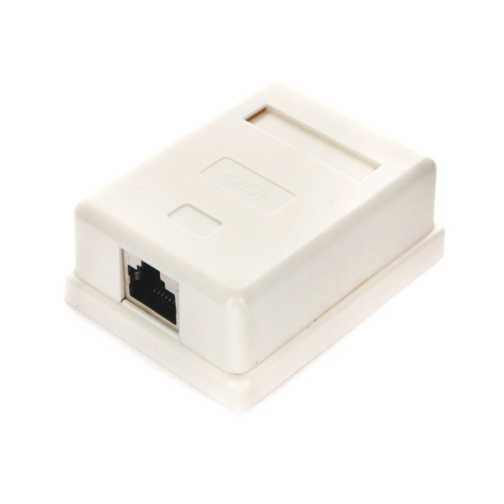Розетка GEMBIRD NAS212 RJ-45 кат.STP 5e внешняя экранированная 1 порт, 110/Krone