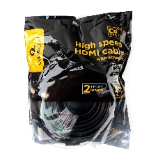 Кабель HDMI Cablexpert CCF2-HDMI4-20M, 19M/19M, v2.0, медь, позол.разъемы, экран, 2 фер.кольца, 20м, черный, пакет