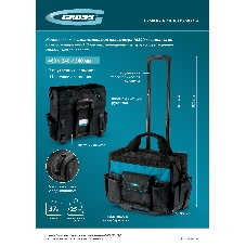 Сумка для инструмента Gross 460х240х340мм, выдвижная рукоятка, колеса