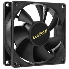 Вентилятор 12В DC ExeGate ExtraSilent ES08025S2P (80x80x25 мм, Sleeve bearing (подшипник скольжения), 2pin, 1900RPM, 20dBA)