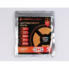 Светодиодная лента Ambrella light GS3101 2835 120Led/ 10W m/ 24V IP20 3000K/ 5000*8*1.2mm (2 конт.)