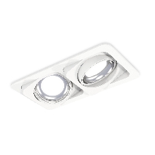 Комплект встраиваемого поворотного светильника Ambrella light XC7663002 SWH/PSL белый песок/серебро полированное MR16 GU5.3 (C7663, N7022)