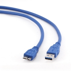 Кабель Gembird/Cablexpert USB 3.0 Pro, AM/microBM 9P, 0.5м, экран, синий