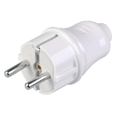Вилка IEK EVP10-16-01-K01 ВПп10-01-Ст разборная прямая с з/к 16А белая