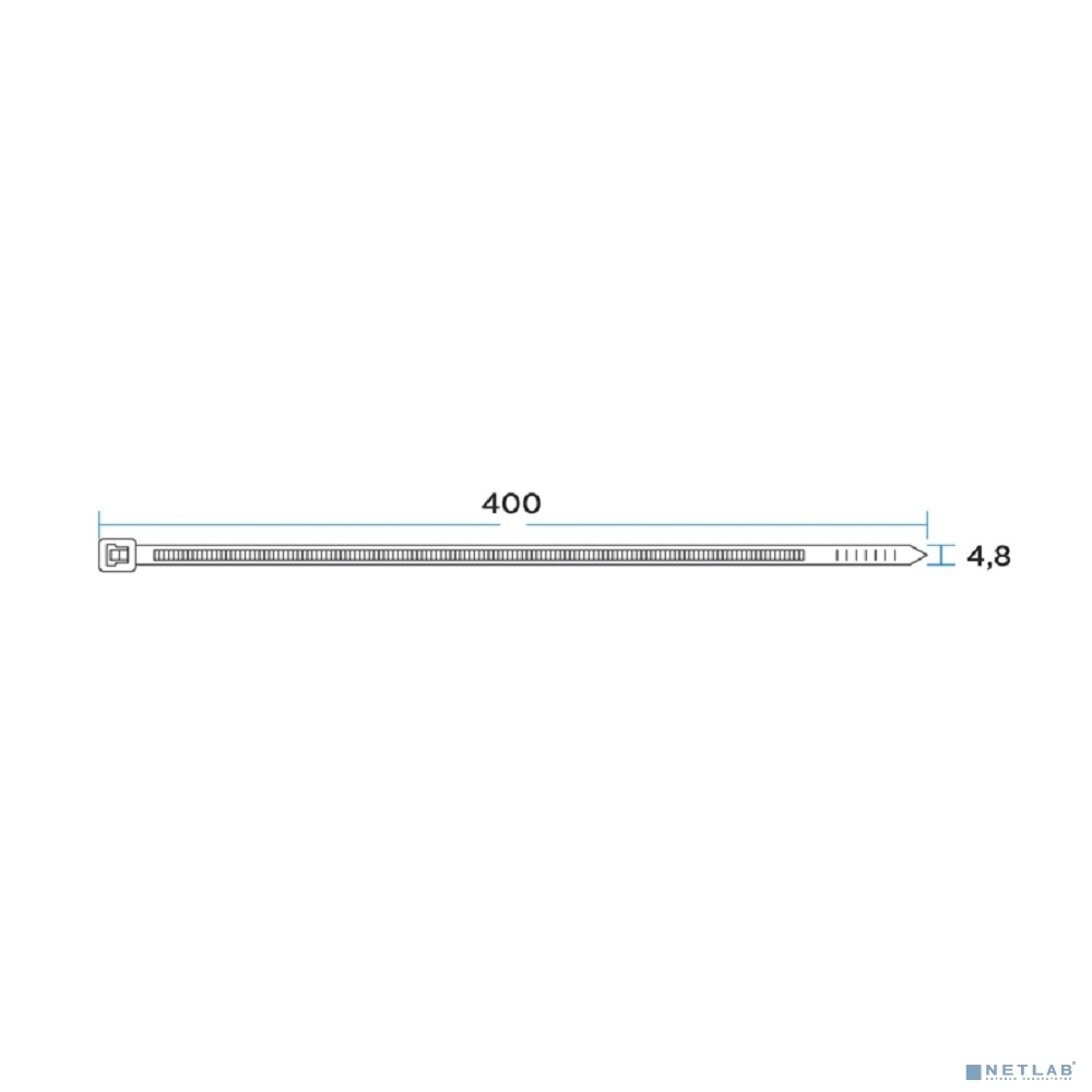 Хомут кабельный PROconnect 4.8х400 нейл. черный (уп. 100 шт)