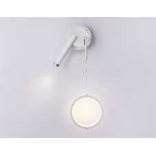 Настенный светодиодный светильник Ambrella light FL51651/1+1 WH/CH белый/хром 10W 4200K 500*227*90