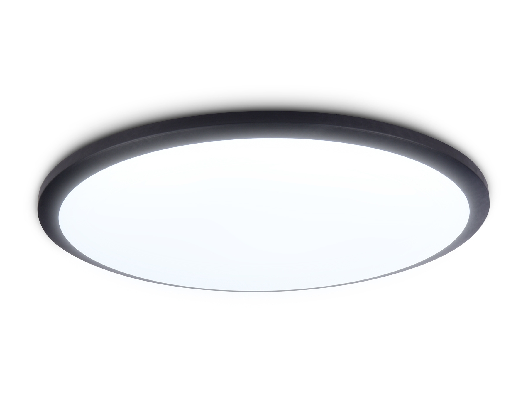 Потолочный светодиодный светильник Ambrella light FZ1235 BK черный IP44 48W 6400К D450*55 (Без ПДУ)