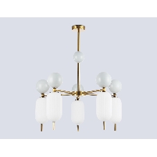 Светильник Ambrella light LH53104/5 BS/GR/FR латунь/серый/белый матовый G9*5 max 28W D650*750