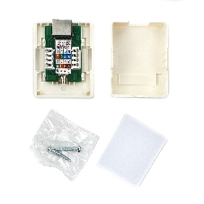 Розетка GEMBIRD NAS212 RJ-45 кат.STP 5e внешняя экранированная 1 порт, 110/Krone