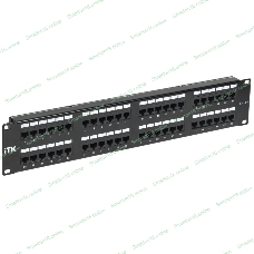 Патч-панель ITK 2U кат. 5Е UTP 48 портов (Dual) с каб. орг-м