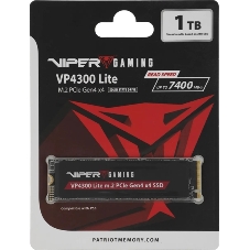 Накопитель SSD Patriot Viper VP4300 Lite, 1Tb, PCIe 4.0 x4, M.2 2280, NVMe, R/W 7400/6400, с радиатором