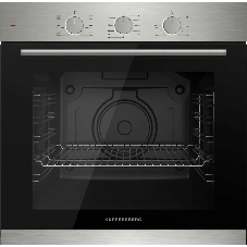Духовой шкаф электрический Kuppersberg HF 603 BX 60 см, 80 л, High-Tech, 6 режимов, паровая очистка, черный + нерж. сталь