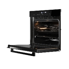 Встраиваемый духовой шкаф Kuppersberg HT 613 Black, High-Tech, объем 72 л, 12 режимов работы, быстрый нагрев, телескопические направляющие, доводчик двери, таймер, термощуп, 3 стекла в дверце, сенсорное управление, блокировка от детей, энергоэффективность А+, черный