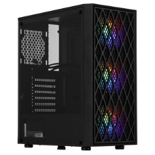 Компьютерный корпус Miditower ExeGate EVO-8243-NPX700 (ATX, БП 700NPX с вент 12 см, 2хUSB+1хUSB 3.0, черный, 3 вент. с RGb подсветкой, боковая панель - закаленное стекло)