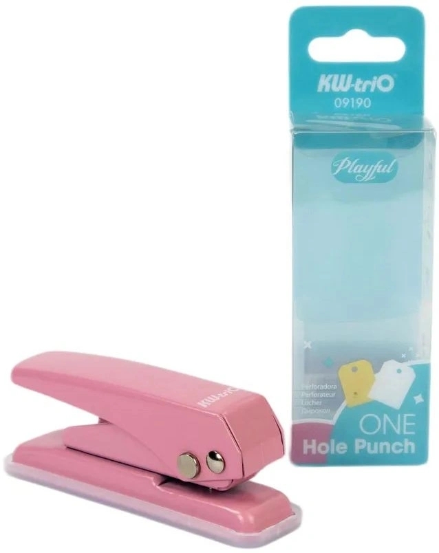 Дырокол Kw-Trio 09190PINK, до 20 листов, металл розовый, отверстий: 1