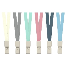 Шнур для пропуска Deli 8352blue 45х1 см нейлон синий (упак.: 12 шт) пластиковый пакет