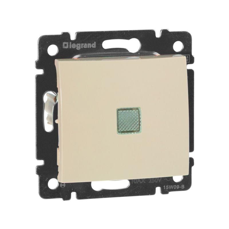 Выключатель Legrand 774310 Valena 10А c подсветкой, сл. кость