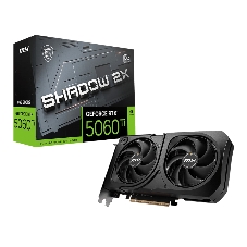 Видеокарта MSI RTX 5060 Ti 8G SHADOW 2X OC PLUS, NVIDIA RTX 5060 Ti, 8 ГБ GDDR7, 128 бит, PCI-e 5.0, 1xHDMI, 3xDP, 2617 МГц