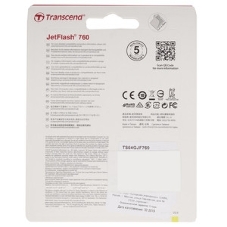 Флешка USB Transcend JetFlash 760 (TS64GJF760), 64Gb, USB 3.0, R/W 130/40, черный/синий