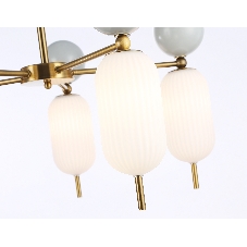 Светильник Ambrella light LH53104/5 BS/GR/FR латунь/серый/белый матовый G9*5 max 28W D650*750