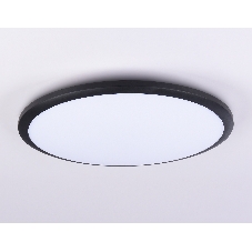Потолочный светодиодный светильник Ambrella light FZ1235 BK черный IP44 48W 6400К D450*55 (Без ПДУ)