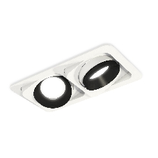 Комплект встраиваемого поворотного светильника Ambrella light XC7663021 SWH/PBK белый песок/черный полированный MR16 GU5.3 (C7663, N7031)