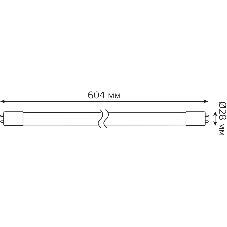 Лампа светодиодная Gauss LED Elementary T8 Glass 600мм G13 10W 780lm 4000K 1/30 0