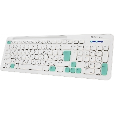 Комплект клавиатура+мышь Defender Cerrato C-978 беспроводной, USB, 1600 DPI, белый/голубой