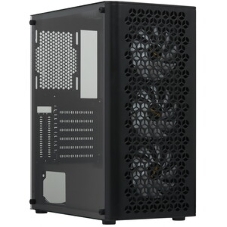 Компьютерный корпус Miditower ExeGate EVO-9202 (ATX, без БП, с окном, 1*USB+1*USB 3.0, аудио, 3 вент. 12см с RGb подсветкой)