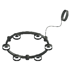 Корпус светильника C9232/6 SBK черный песок D550*70.5mm GX53/6