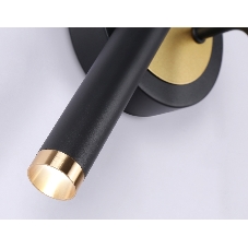 Настенный светодиодный светильник Ambrella light FL51652/1+1 BK/GD черный/золото 10W 4200K 500*227*90