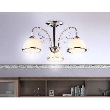 Светильник Ambrella light TR3181/3 CH/FR хром/белый матовый E27/3 max 40W D585*285