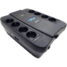 Источник бесперебойного питания Powercom SPIDER, Интерактивная, 900 ВА/540 Вт, Tower, Schuko, LCD, Serial+USB, USB