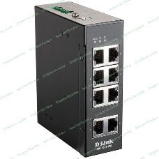 Коммутатор D-Link DIS-100E-8W/A1A, L2 Unmanaged Industrial Switch with 8 10/100Base-TX ports.1K Mac address, 802.3x Flow Control, Stand-alone, Auto MDI/MDI-X for each port, D-link Green technology, Metal case,