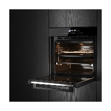 Встраиваемый духовой шкаф Kuppersberg HT 613 Black, High-Tech, объем 72 л, 12 режимов работы, быстрый нагрев, телескопические направляющие, доводчик двери, таймер, термощуп, 3 стекла в дверце, сенсорное управление, блокировка от детей, энергоэффективность А+, черный