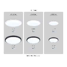 Потолочный светодиодный светильник Ambrella light FZ1235 BK черный IP44 48W 6400К D450*55 (Без ПДУ)