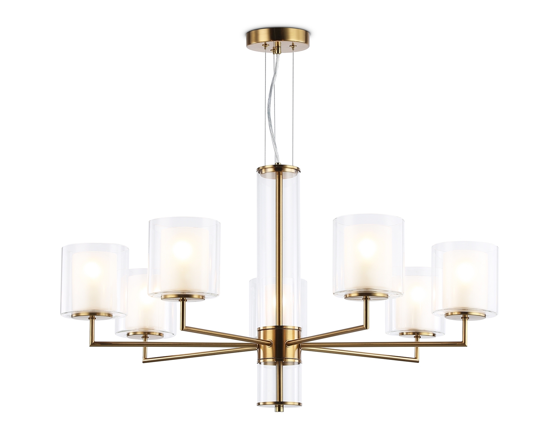 Люстра Ambrella light LH56013/7 BS/FR латунь/белый матовый E14*7 max 40W D790*1260
