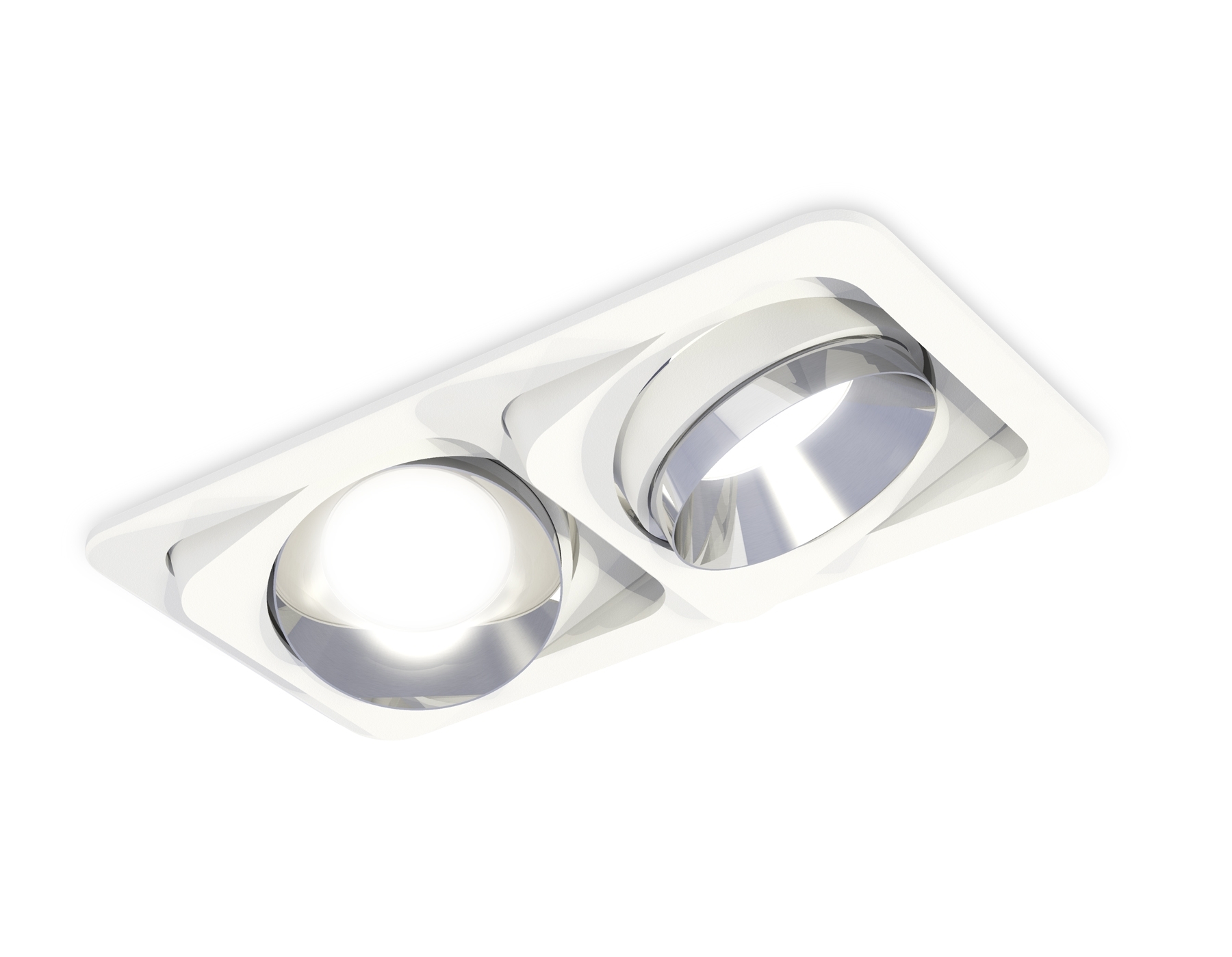 Комплект встраиваемого поворотного светильника Ambrella light XC7663022 SWH/PSL белый песок/серебро полированное MR16 GU5.3 (C7663, N7032)