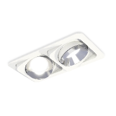 Комплект встраиваемого поворотного светильника Ambrella light XC7663022 SWH/PSL белый песок/серебро полированное MR16 GU5.3 (C7663, N7032)