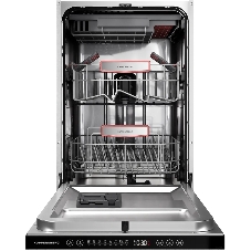 Встраиваемая посудомоечная машина Kuppersberg GHL 4530, High-Tech, 45 см, 11 комплектов, 8 программ, 3 корзины, лифт-механизм, конденсационная сушка, луч на полу, полная защита от протечек, индикатор отсутствия соли и ополаскивателя, отображение времени мытья, сенсорное управление, самодиагностика неисправностей, защита от детей, уровень шума 42 дб, энергоэффективность А
