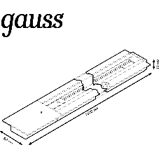 Шинопровод Gauss встраиваемый 1м белый (с адаптером питания и заглушкой)