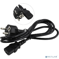 Кабель питания ExeGate Power PC-1,5P (Евровилка Schuko->С13) VDE-250V-3*0.5-CU, 6A, черный, 1.5м
