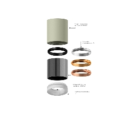 Корпус светильника C7403 DCH черный хром D70*H60mm MR16 GU5.3
