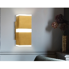 Настенный светодиодный светильник с акрилом Ambrella light FW191 SGD золото песок LED 4200K 12W 140*60*80
